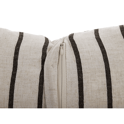 Conjunto de 2 almofadas decorativas CYNARA Algodão 43 x 43 cm Creme Às riscas