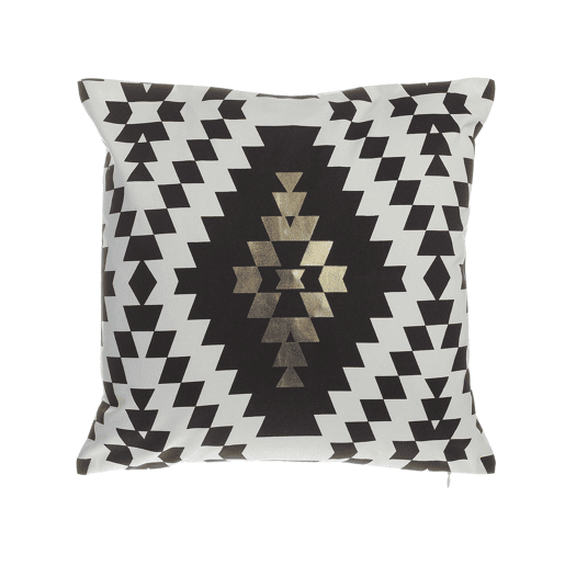 Conjunto de 2 almofadas decorativas COLEUS Algodão 45 x 45 cm Preto Padrão geométrico