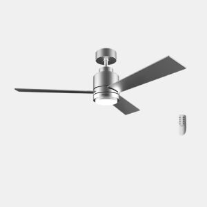 Cecotec Ventoinha de teto de 30 W com motor DC e 48u2019u2019 com luz LED, controlo remoto, 6 velocidades, 3 modos (LowMediumHigh), 3 pás e modo InvernoVerão e Brisa natural.