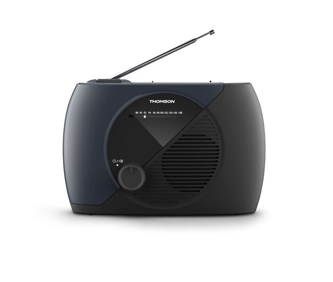 Radio portátil analógica fm con antena telescópica rt350 gris