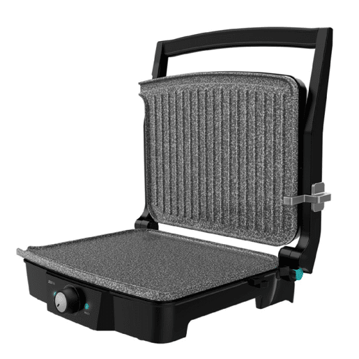 Cecotec Grelha elétrica, grelhador e tostadeira com revestimento cerâmico, gaveta para recolher gordura e 2000 W de potência. Cecotec Grelha elétrica, grelhador e tostadeira com revestimento cerâmico, gaveta para recolher gordura e 2000 W de potência.