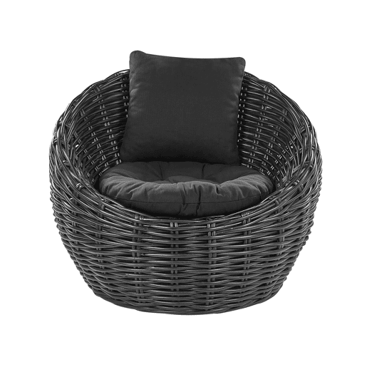 Cadeira de jardim LERICI Rattan Preto