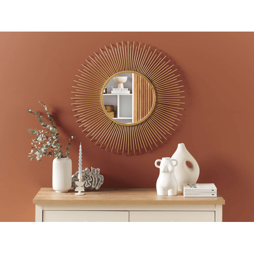 Espelho CILLY 80 cm 80 cm Metal Dourado