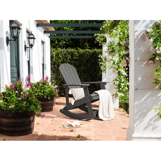 Cadeira de baloiço para jardim ADIRONDACK Cinzento escuro