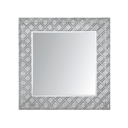 Espelho EVETTES 80 cm 80 cm Metal Prateado
