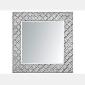 Espelho EVETTES 80 cm 80 cm Metal Prateado