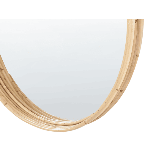 Espelho BARUNG 60 cm 60 cm Rattan Natural Creme