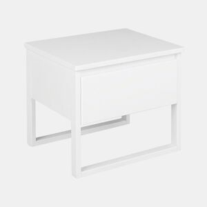 Mesa de cabeceira com gaveta GIULIA Pinho Branco