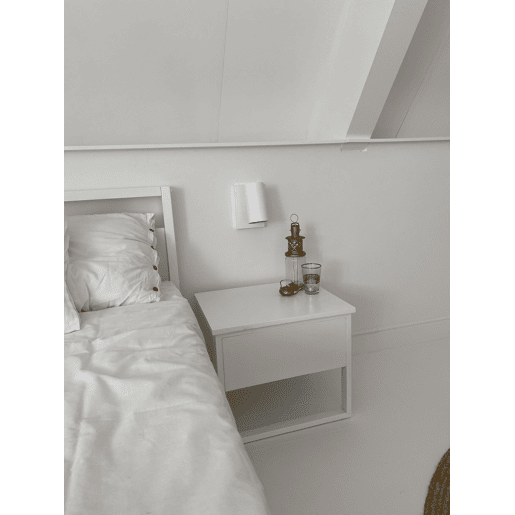 Mesa de cabeceira com gaveta GIULIA Pinho Branco Mesa de cabeceira com gaveta GIULIA Pinho Branco