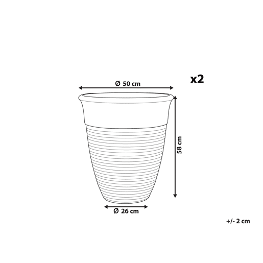 Beliani Conjunto de 2 vasos para plantas KATALIMA