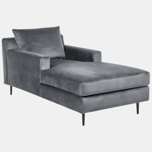 Chaise longue GUERET Veludo Cinzento