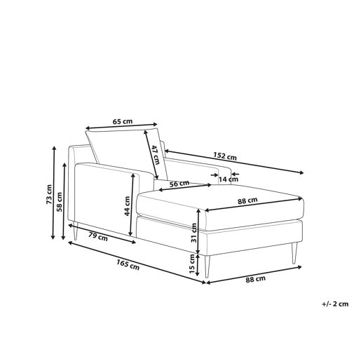 Chaise longue GUERET Veludo Cinzento Chaise longue GUERET Veludo Cinzento