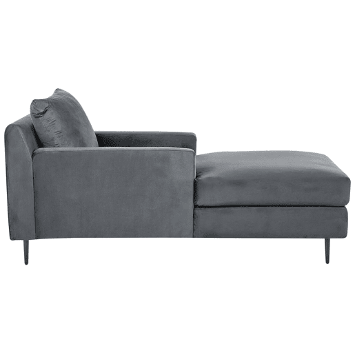 Chaise longue GUERET Veludo Cinzento Chaise longue GUERET Veludo Cinzento