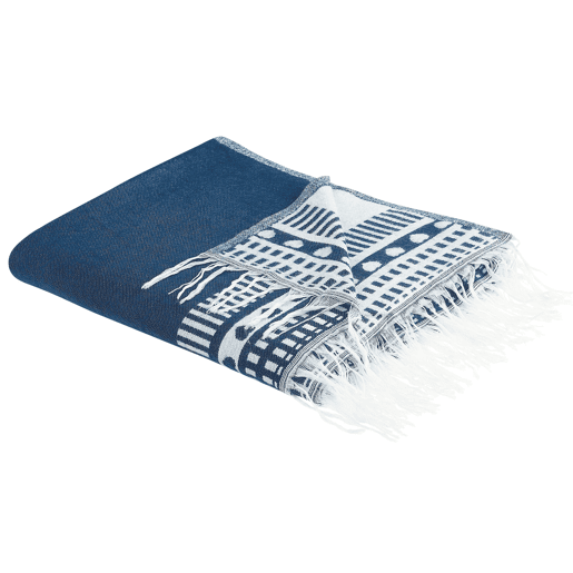 Manta TARLAY Tecido 130 x 170 cm Azul Manta TARLAY Tecido 130 x 170 cm Azul