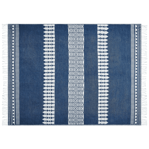 Manta TARLAY Tecido 130 x 170 cm Azul Manta TARLAY Tecido 130 x 170 cm Azul