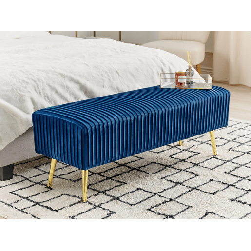 Beliani Banco de cama Veludo PATERSON