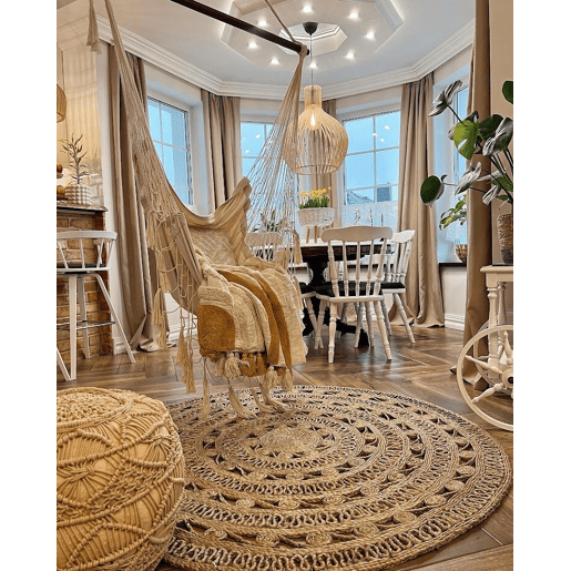 Manta MATHURA Algodão 130 x 180 cm Creme Manta MATHURA Algodão 130 x 180 cm Creme