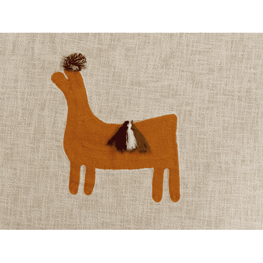 Manta KHANDWA Algodão 130 x 180 cm Creme