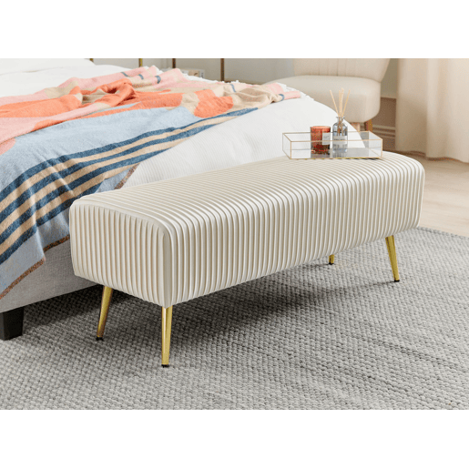 Beliani Banco de cama Veludo PATERSON