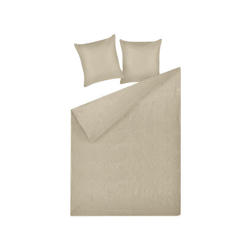 Colcha com almofadas SHUSH 140 x 210 cm Taupe