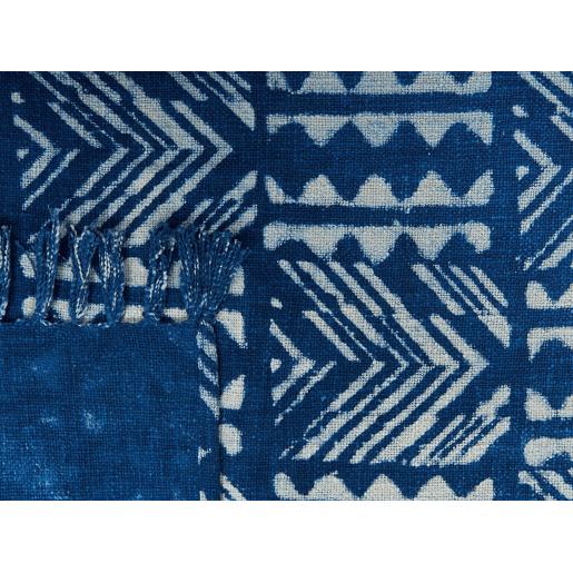Manta SHIVPURI Algodão 130 x 180 cm Azul