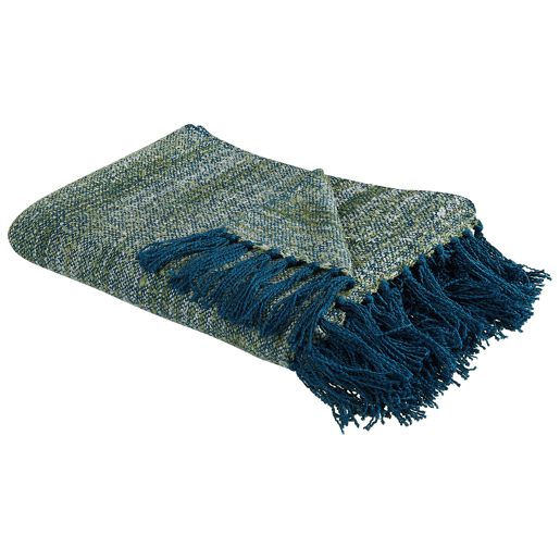 Manta PAIRE Tecido 130 x 170 cm Azul esverdeado