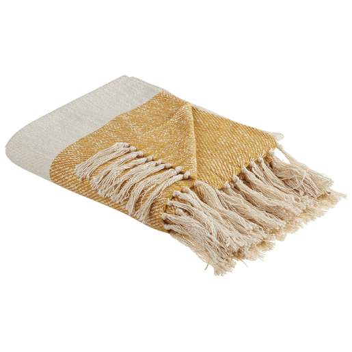 Manta SALME Tecido 130 x 170 cm Creme