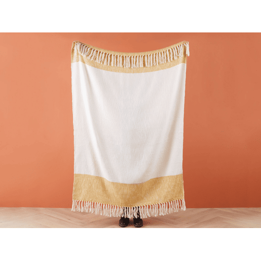 Manta SALME Tecido 130 x 170 cm Creme