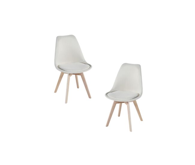 Pack 2 sillas synk tela - beige