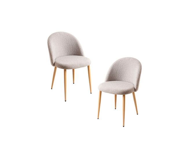 Pack 2 sillas vint borreguito - gris