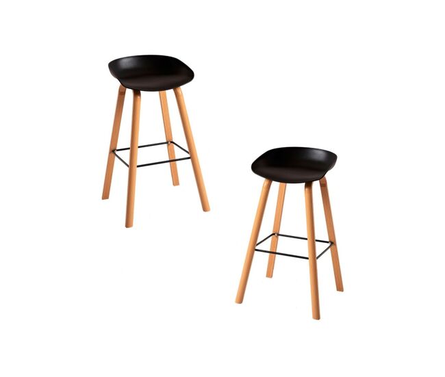 Pack 2 taburetes tolbi - negro