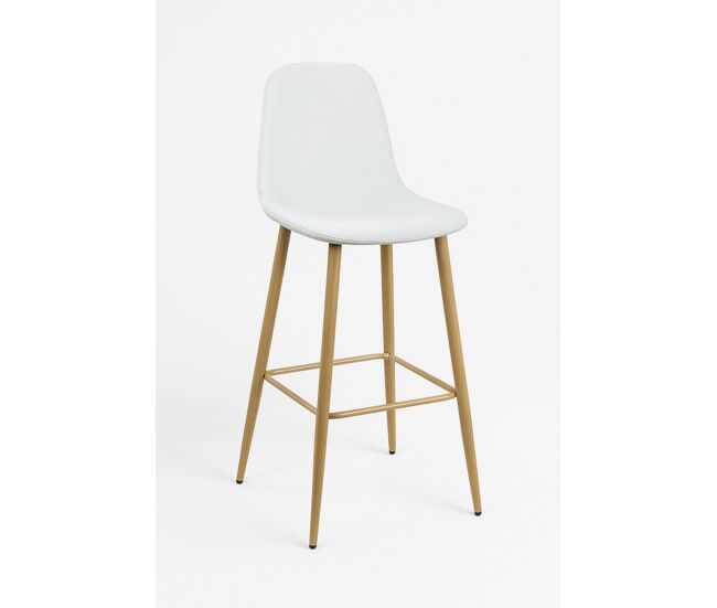Taburete teok tela - beige