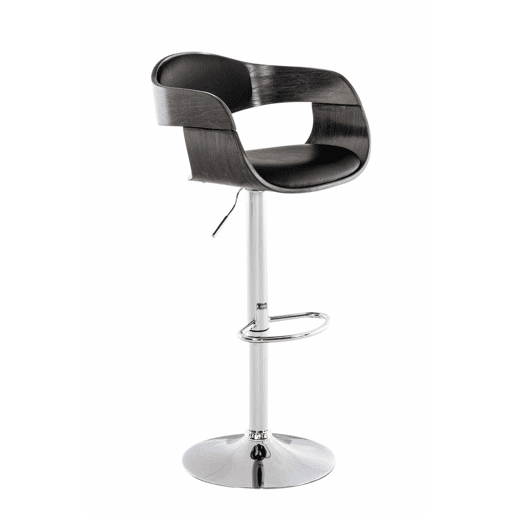 Taburete de bar Kingston Simil cuero Negrogris 48X50X88 cm