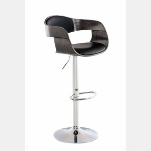 Taburete de bar Kingston Simil cuero Negrogris 48X50X88 cm