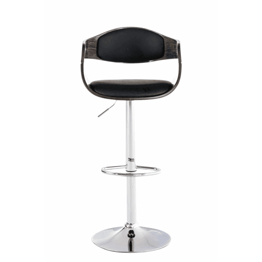 Taburete de bar Kingston Simil cuero Negrogris 48X50X88 cm