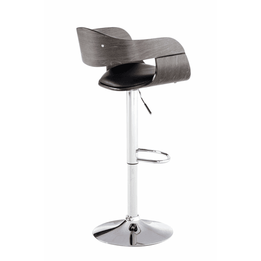 Taburete de bar Kingston Simil cuero Negrogris 48X50X88 cm