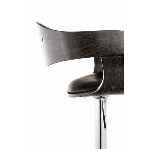 Taburete de bar Kingston Simil cuero Negrogris 48X50X88 cm