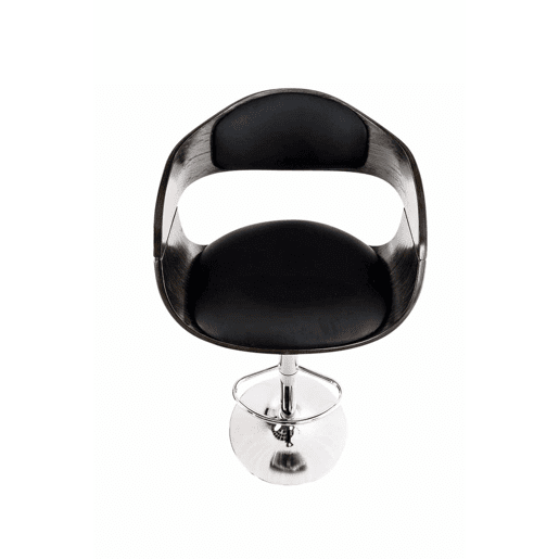 Taburete de bar Kingston Simil cuero Negrogris 48X50X88 cm