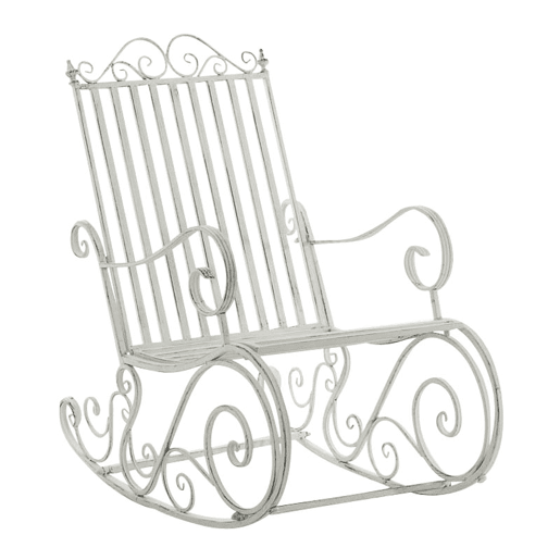 Mecedora Smilla Metal Blanco antiguo 90X56X94 cm