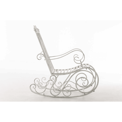 Mecedora Smilla Metal Blanco antiguo 90X56X94 cm