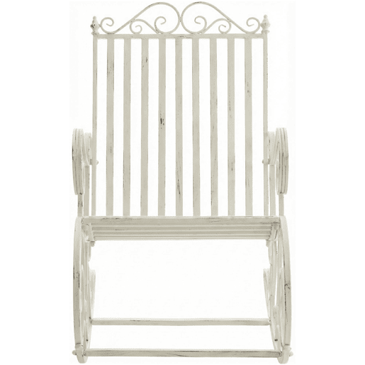 Mecedora Smilla Metal Blanco antiguo 90X56X94 cm