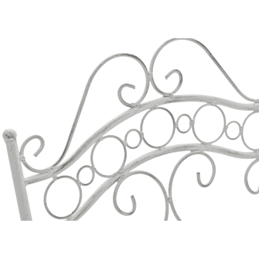 Juego de 2 sillas para jardín Indra plegables Metal Blanco antiguo 50X40X92 cm