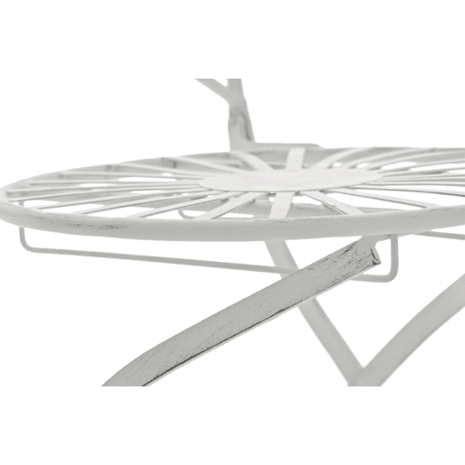 Juego de 2 sillas para jardín Indra plegables Metal Blanco antiguo 50X40X92 cm