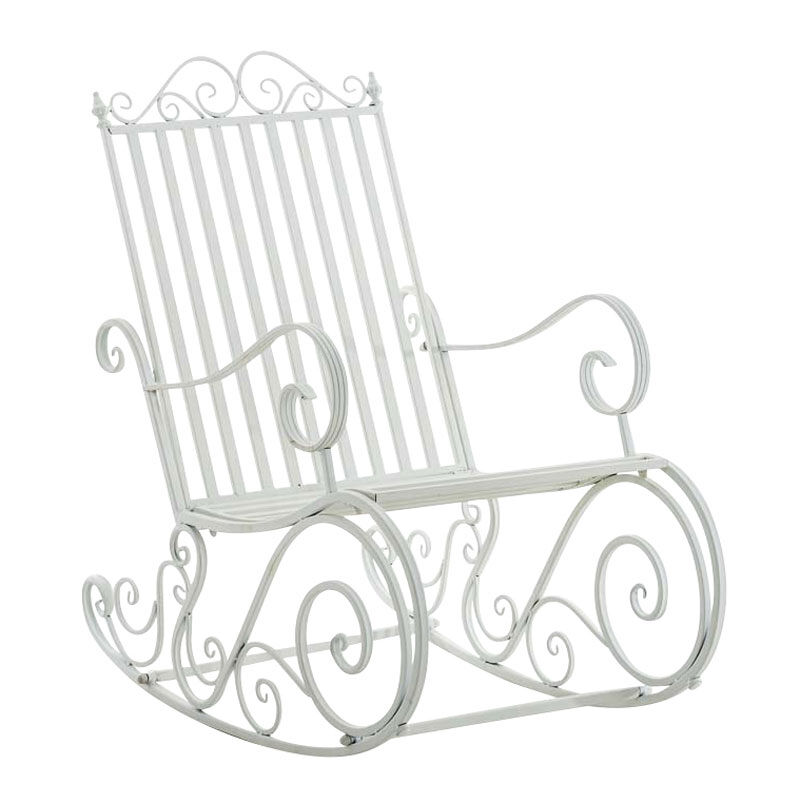 Mecedora smilla metal blanco 90x56x94 cm