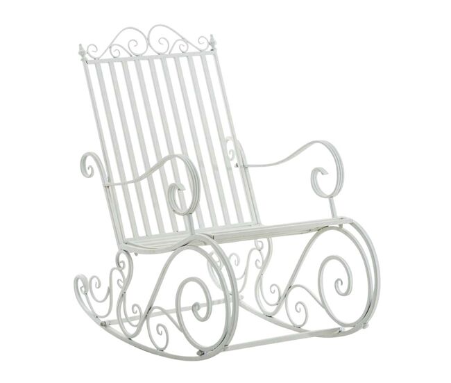 Mecedora smilla metal blanco 90x56x94 cm