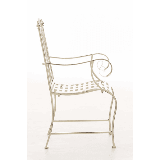 Silla de Exterior Punjab Metal Crema antiguo 53X62X94 cm