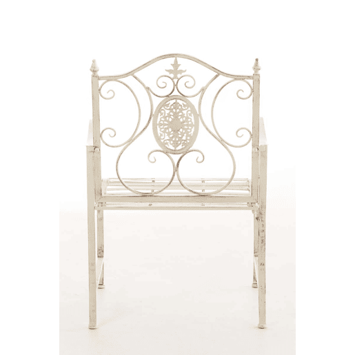 Silla de Exterior Punjab Metal Crema antiguo 53X62X94 cm