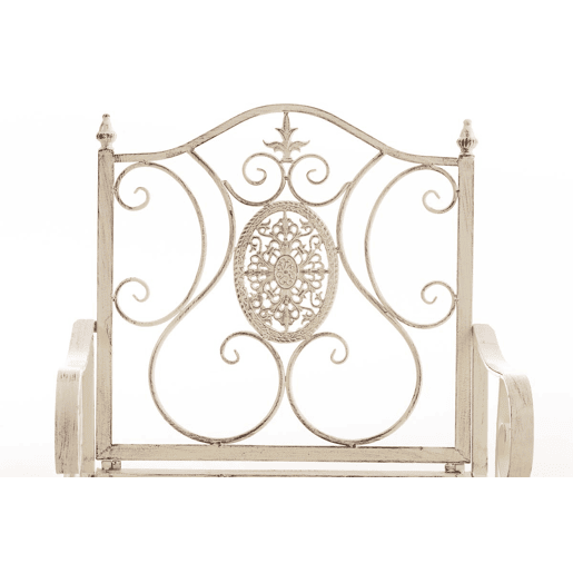 Silla de Exterior Punjab Metal Crema antiguo 53X62X94 cm