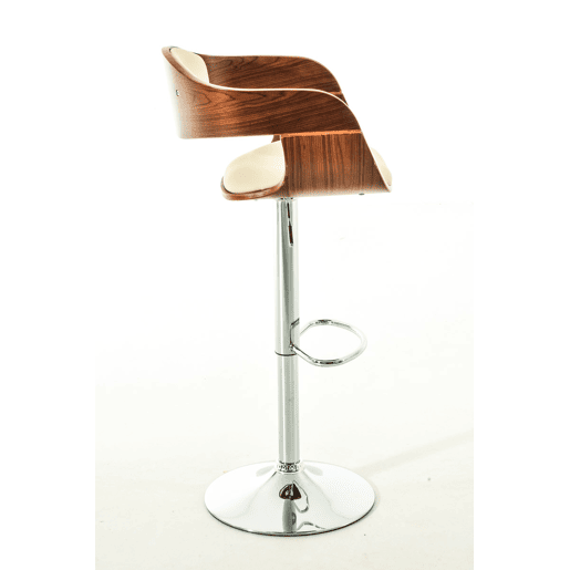 Taburete de bar Kingston Simil cuero Nogalcrema 48X50X88 cm