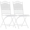 Set de 2 sillas de jardin Kiran Metal Blanco 50X41X91 cm